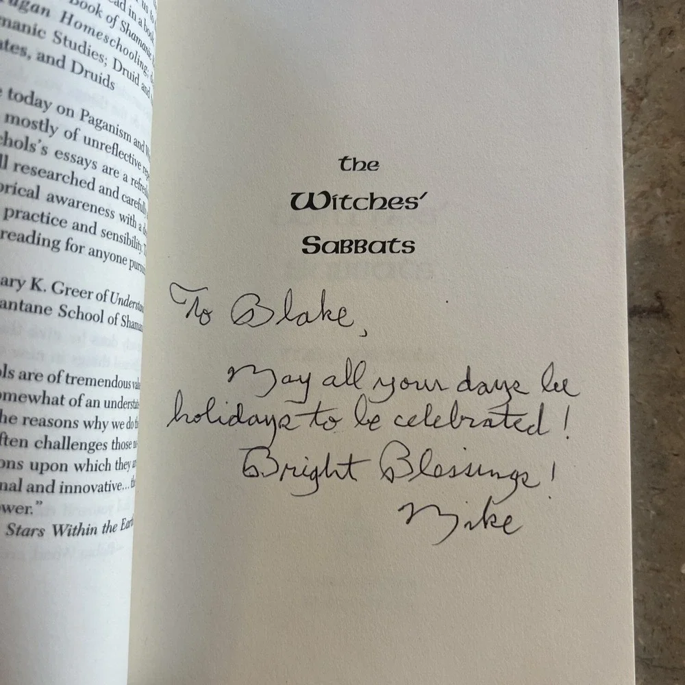 The Witches Sabbats Paperback By Mike Nichols Signed